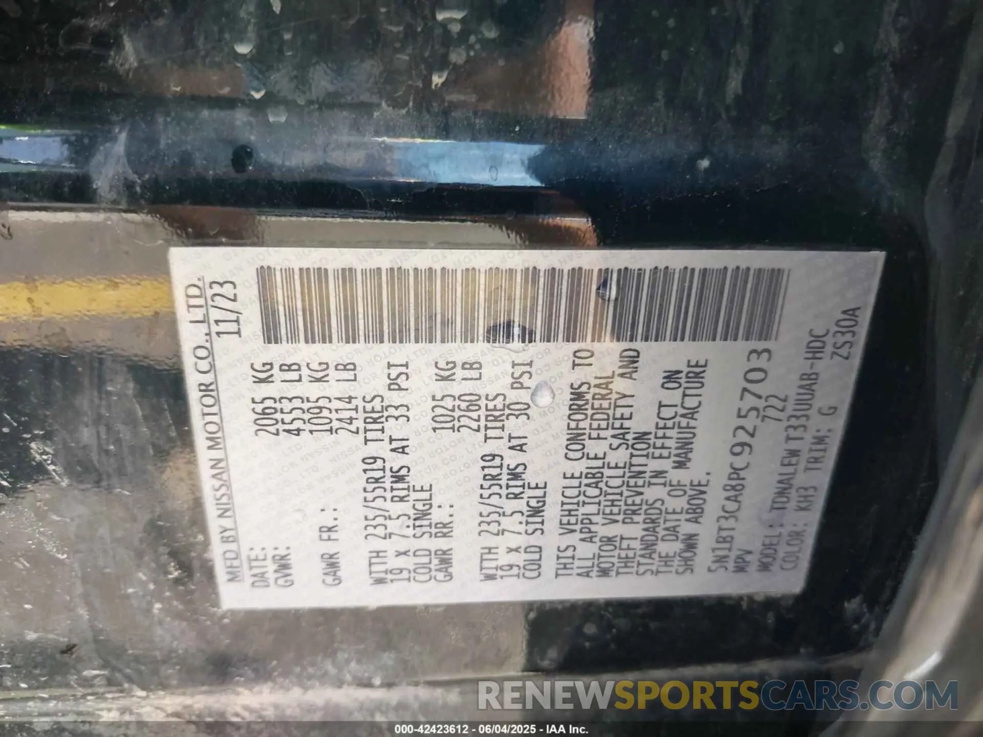 9 Photograph of a damaged car 5N1BT3CA8PC925703 NISSAN ROGUE 2023