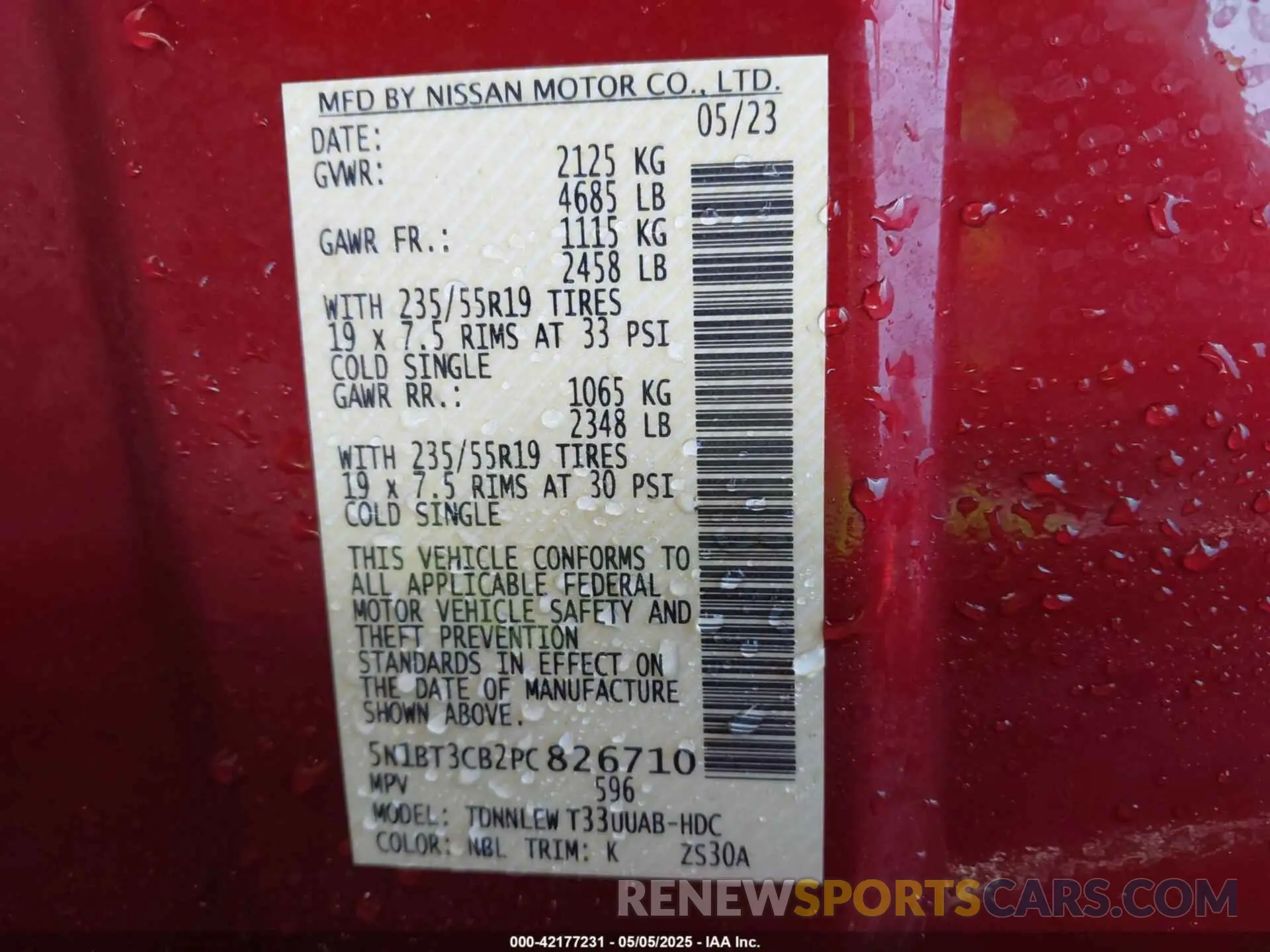 9 Photograph of a damaged car 5N1BT3CB2PC826710 NISSAN ROGUE 2023