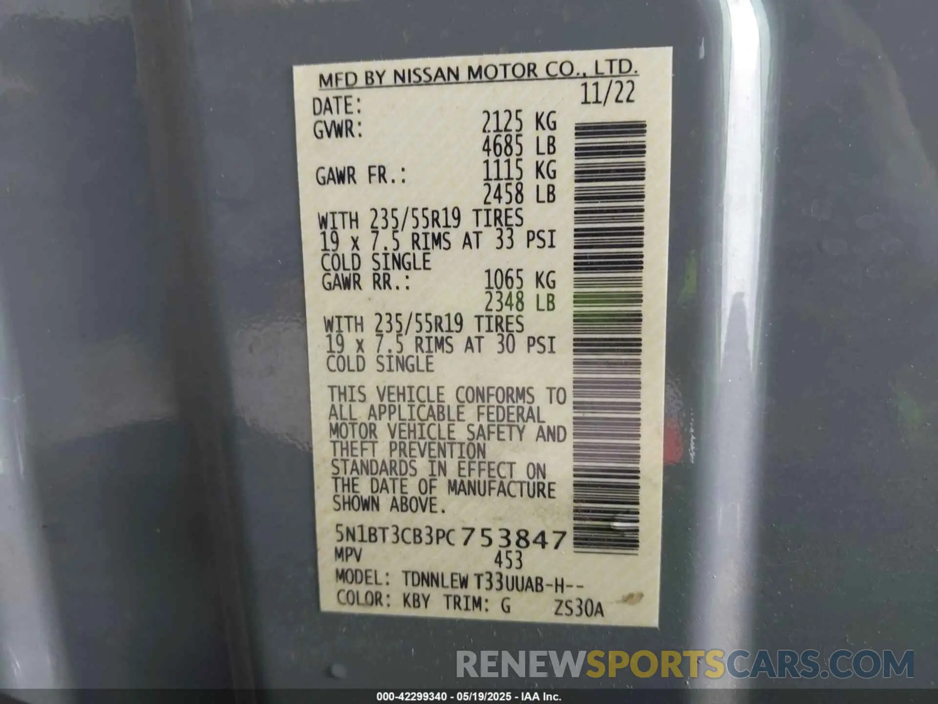 9 Photograph of a damaged car 5N1BT3CB3PC753847 NISSAN ROGUE 2023