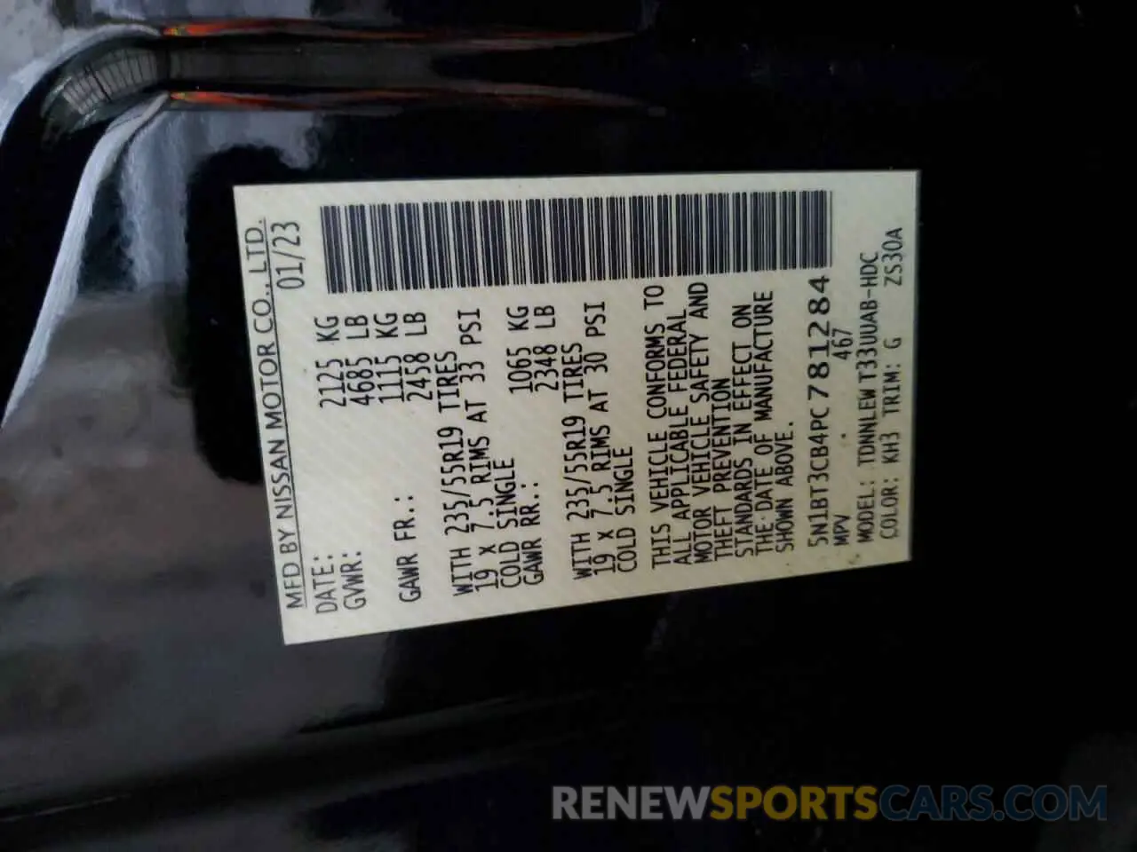 13 Photograph of a damaged car 5N1BT3CB4PC781284 NISSAN ROGUE 2023