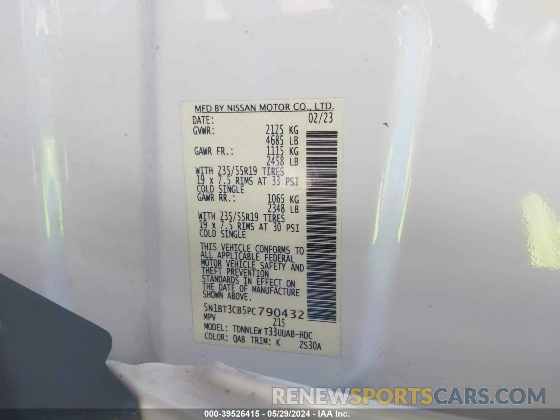 9 Photograph of a damaged car 5N1BT3CB5PC790432 NISSAN ROGUE 2023