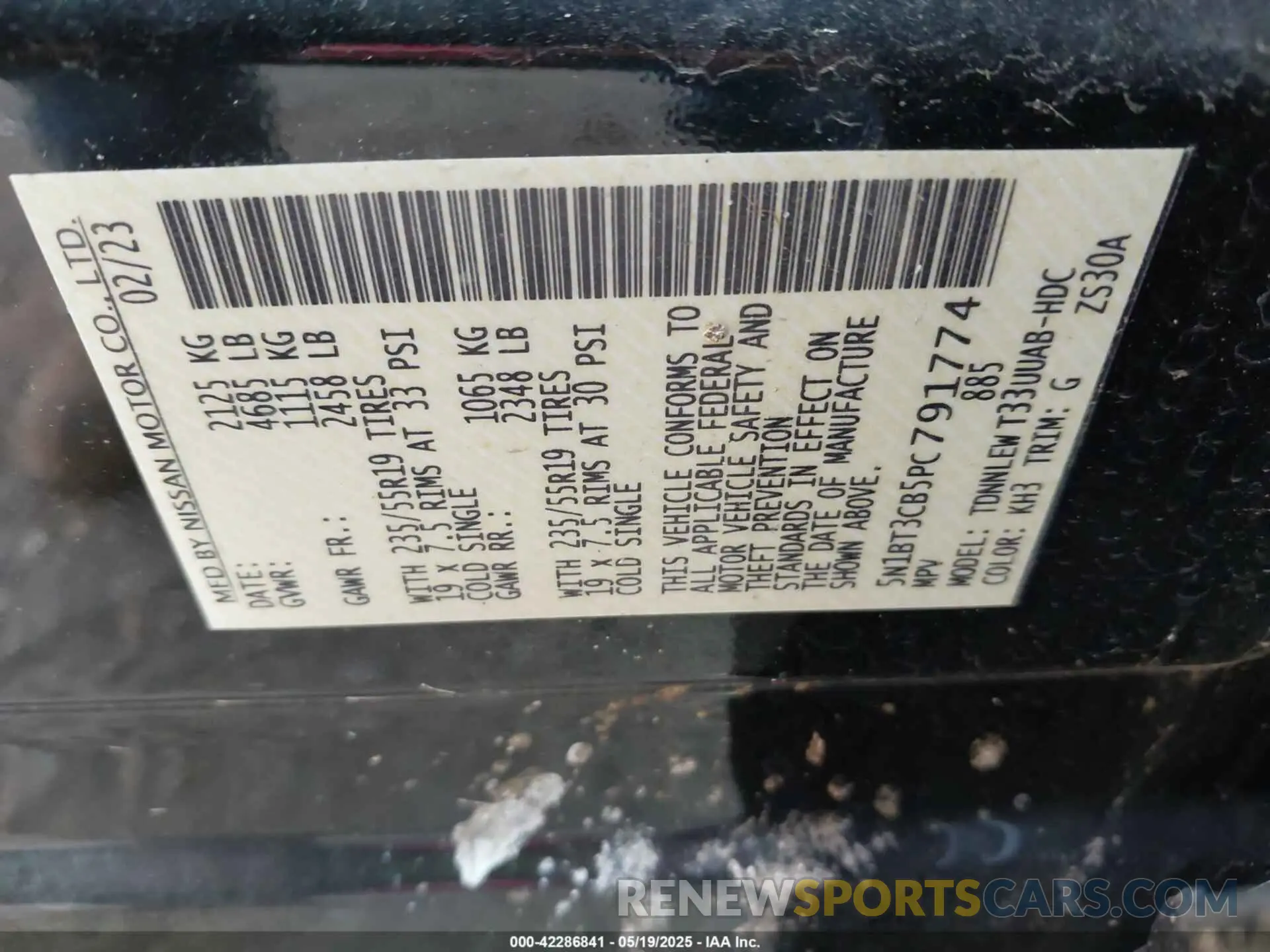 9 Photograph of a damaged car 5N1BT3CB5PC791774 NISSAN ROGUE 2023