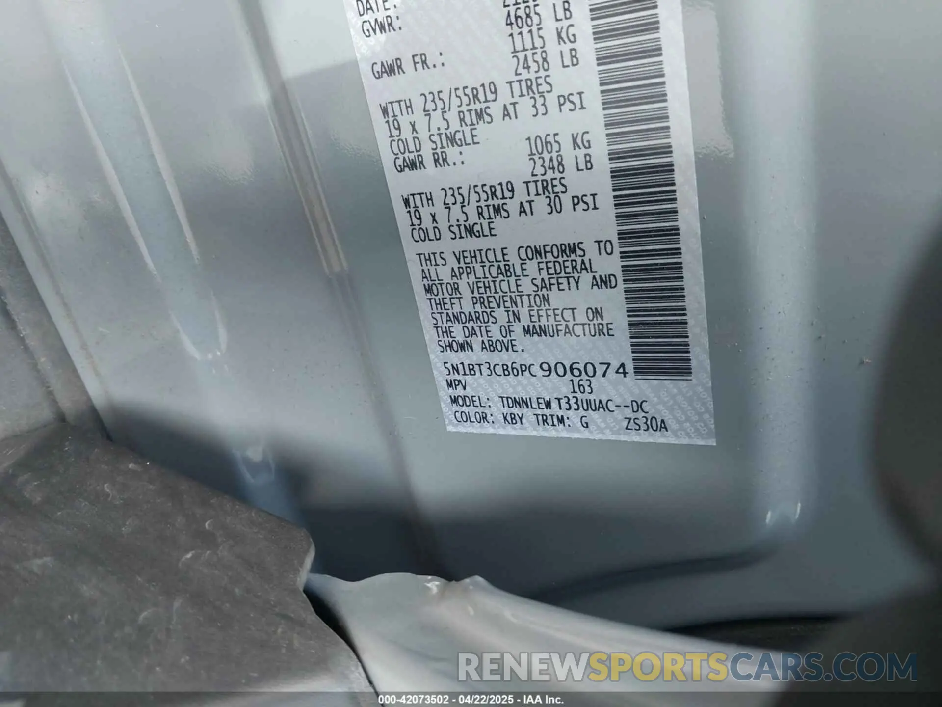 9 Photograph of a damaged car 5N1BT3CB6PC906074 NISSAN ROGUE 2023