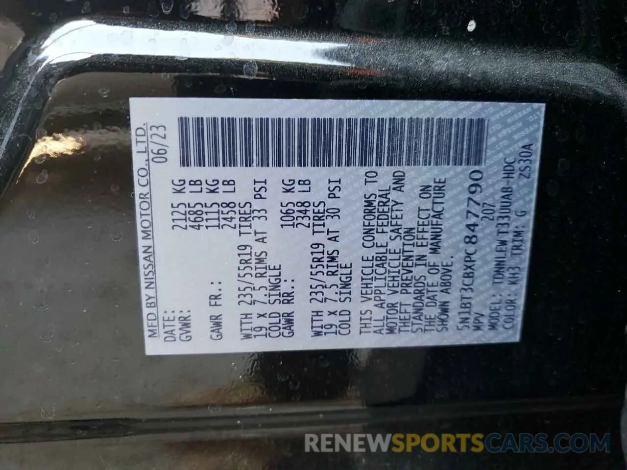 12 Photograph of a damaged car 5N1BT3CBXPC847790 NISSAN ROGUE 2023