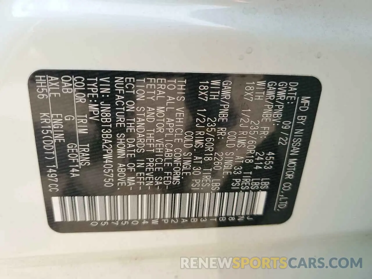 12 Photograph of a damaged car JN8BT3BA2PW405750 NISSAN ROGUE 2023
