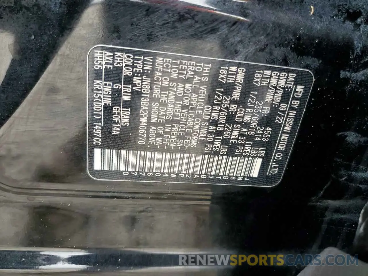 13 Photograph of a damaged car JN8BT3BA2PW406770 NISSAN ROGUE 2023