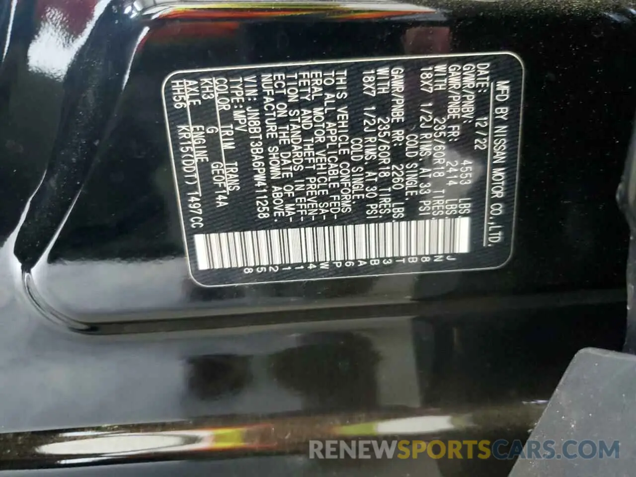 13 Photograph of a damaged car JN8BT3BA6PW411258 NISSAN ROGUE 2023