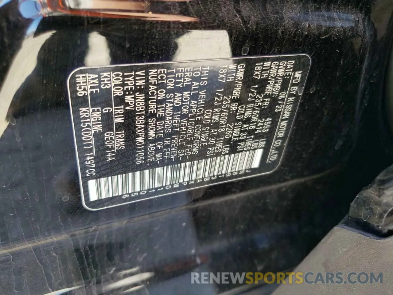 14 Photograph of a damaged car JN8BT3BAXPW011056 NISSAN ROGUE 2023