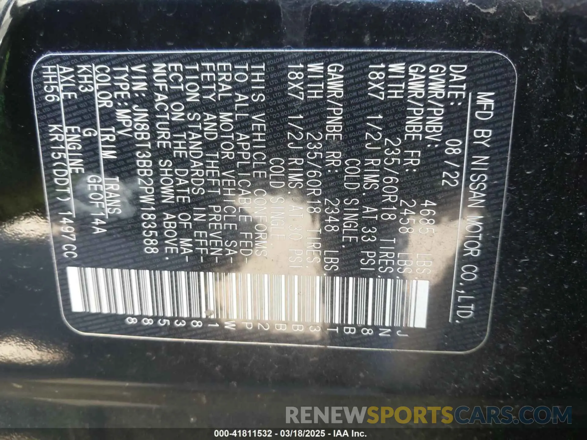 9 Photograph of a damaged car JN8BT3BB2PW183588 NISSAN ROGUE 2023