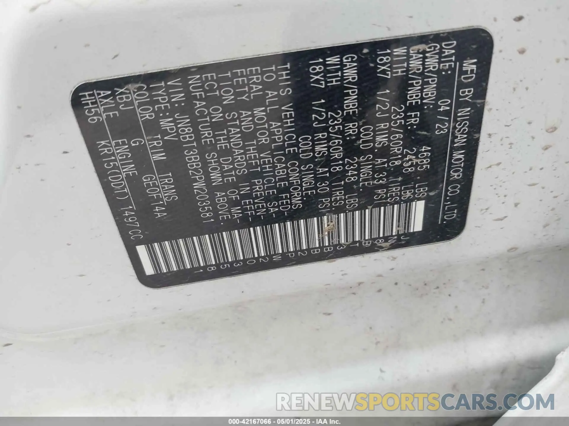 9 Photograph of a damaged car JN8BT3BB2PW203581 NISSAN ROGUE 2023