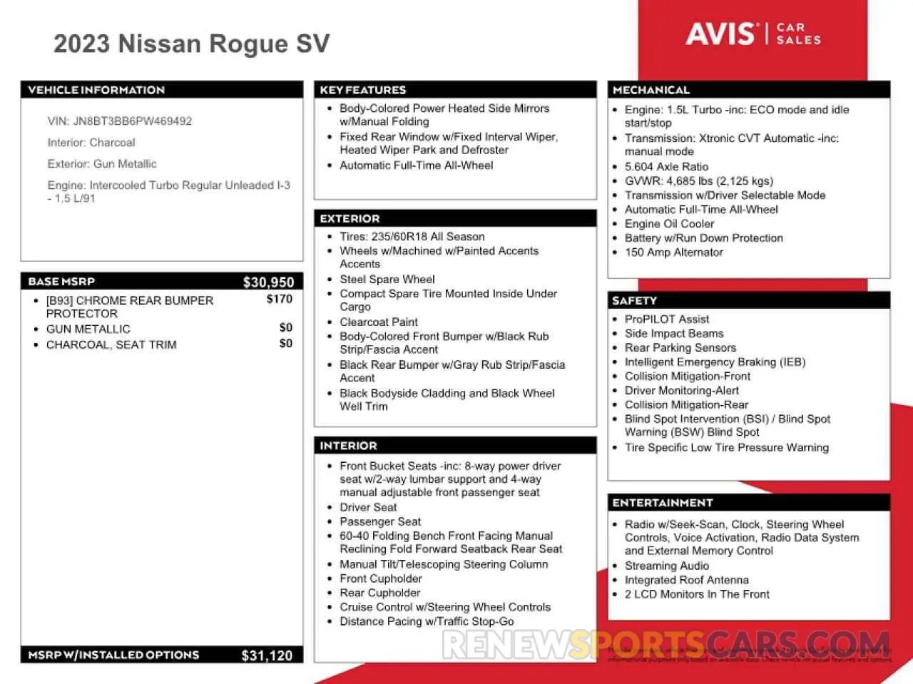 13 Photograph of a damaged car JN8BT3BB6PW469492 NISSAN ROGUE 2023