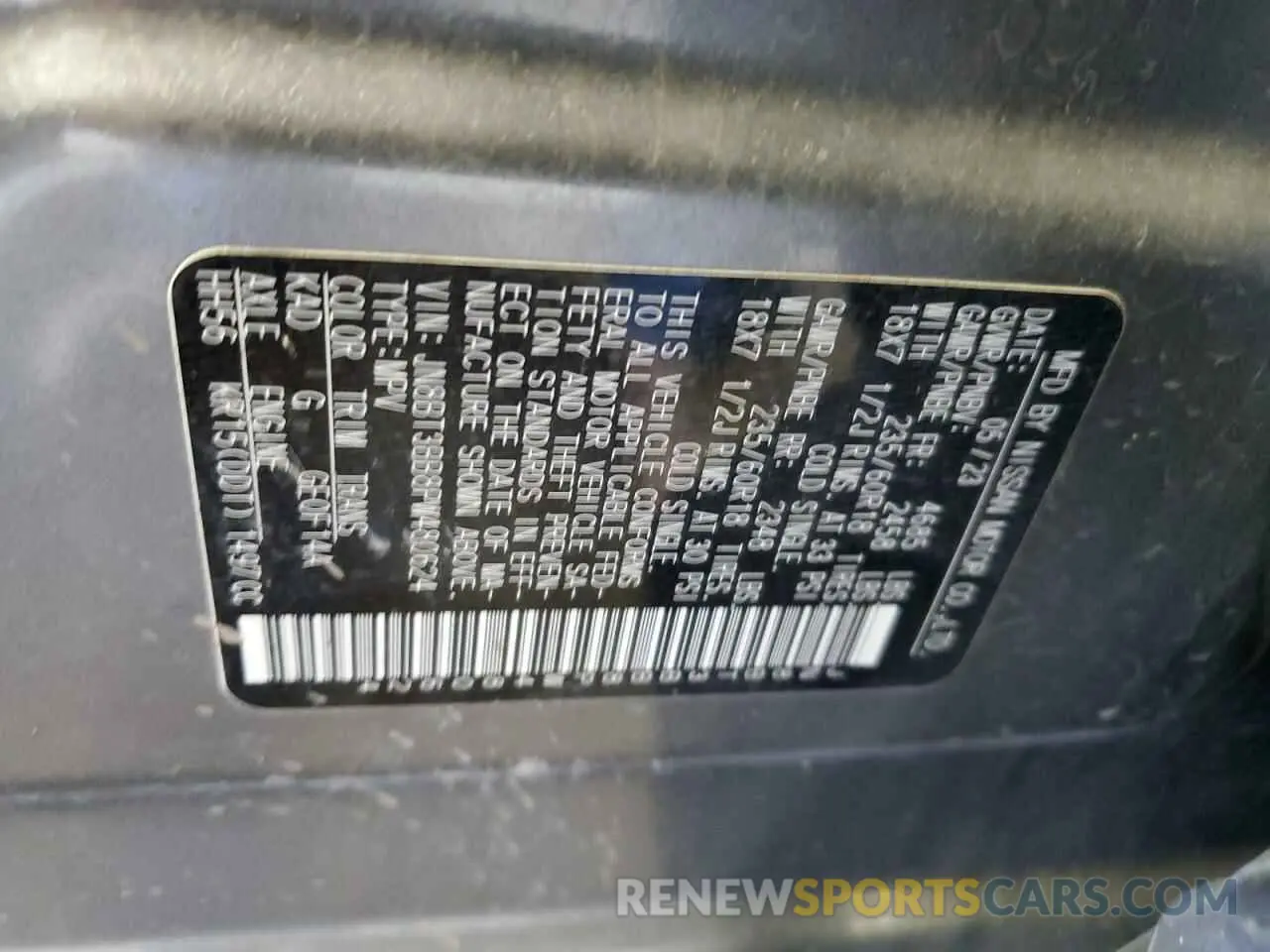 13 Photograph of a damaged car JN8BT3BB8PW480624 NISSAN ROGUE 2023