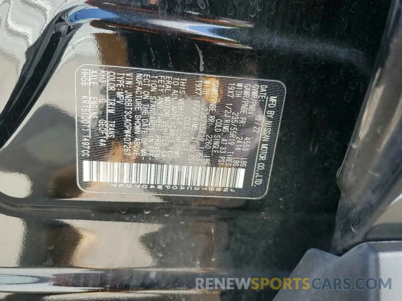 13 Photograph of a damaged car JN8BT3CA0PW407267 NISSAN ROGUE 2023