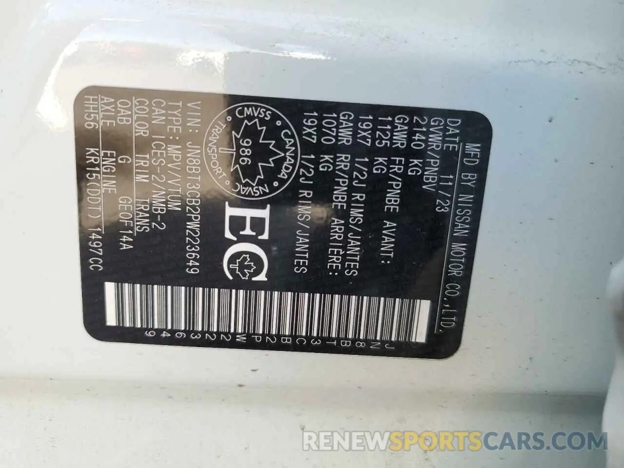 13 Photograph of a damaged car JN8BT3CB2PW223649 NISSAN ROGUE 2023
