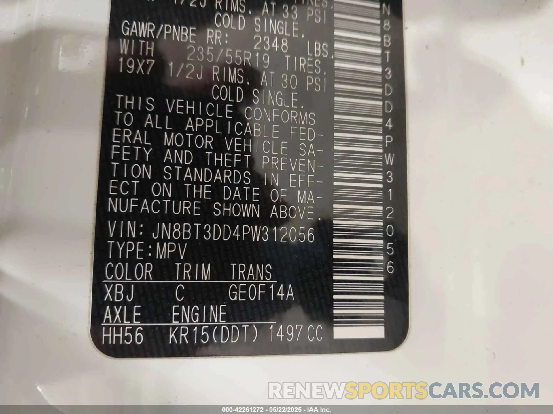 9 Photograph of a damaged car JN8BT3DD4PW312056 NISSAN ROGUE 2023