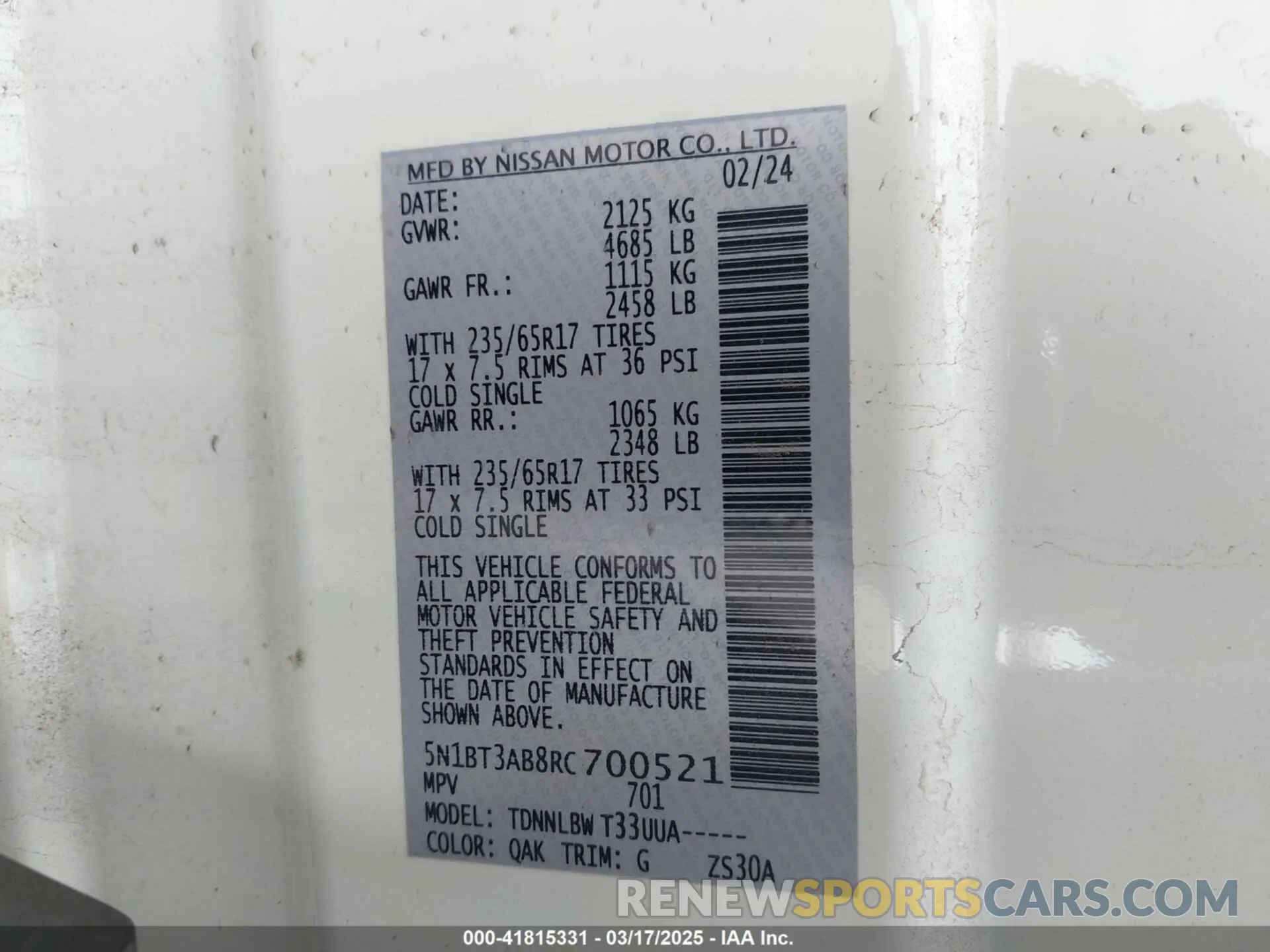 9 Photograph of a damaged car 5N1BT3AB8RC700521 NISSAN ROGUE 2024
