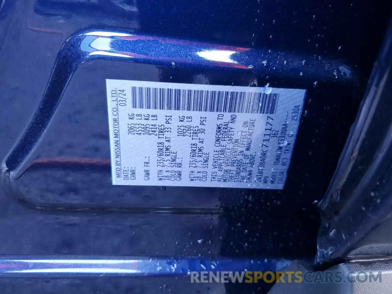 14 Photograph of a damaged car 5N1BT3BA0RC711177 NISSAN ROGUE 2024