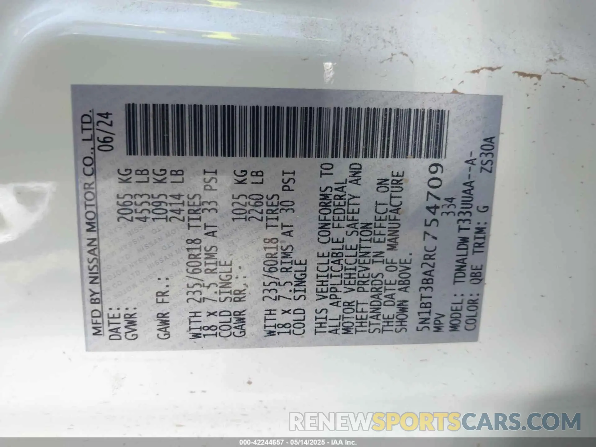 9 Photograph of a damaged car 5N1BT3BA2RC754709 NISSAN ROGUE 2024