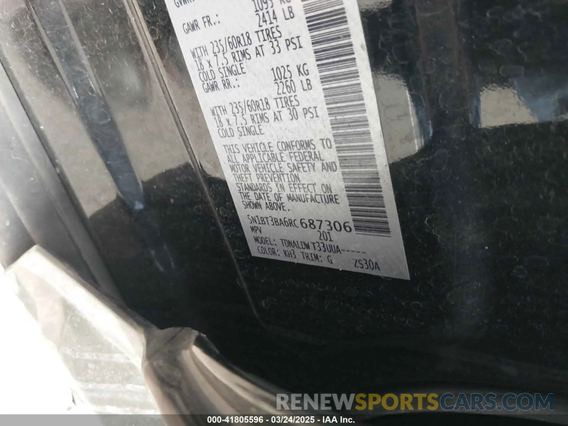 9 Photograph of a damaged car 5N1BT3BA6RC687306 NISSAN ROGUE 2024
