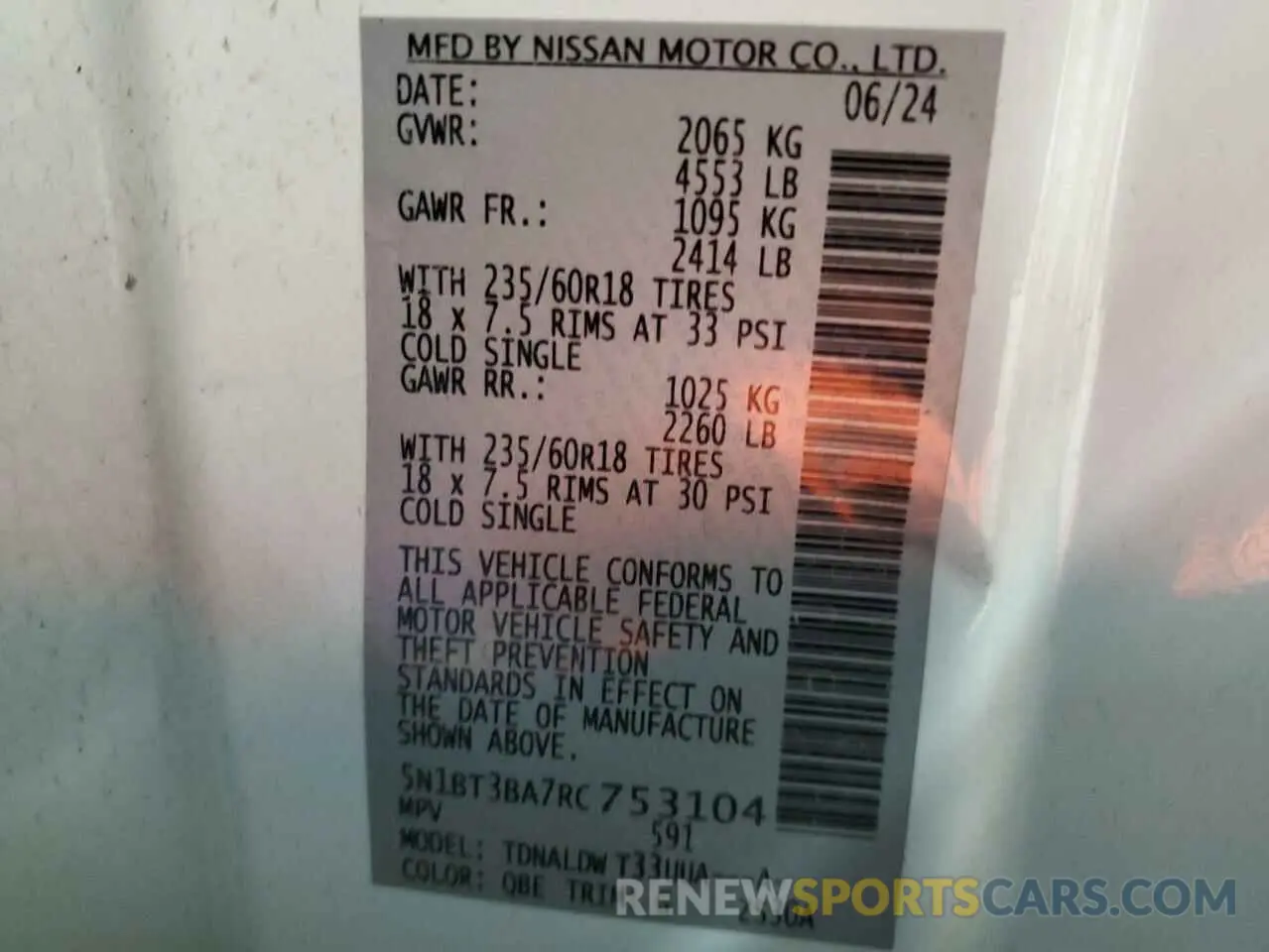 14 Photograph of a damaged car 5N1BT3BA7RC753104 NISSAN ROGUE 2024