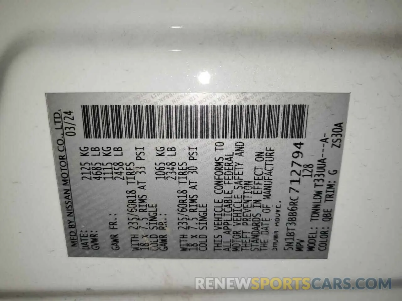 14 Photograph of a damaged car 5N1BT3BB6RC712794 NISSAN ROGUE 2024