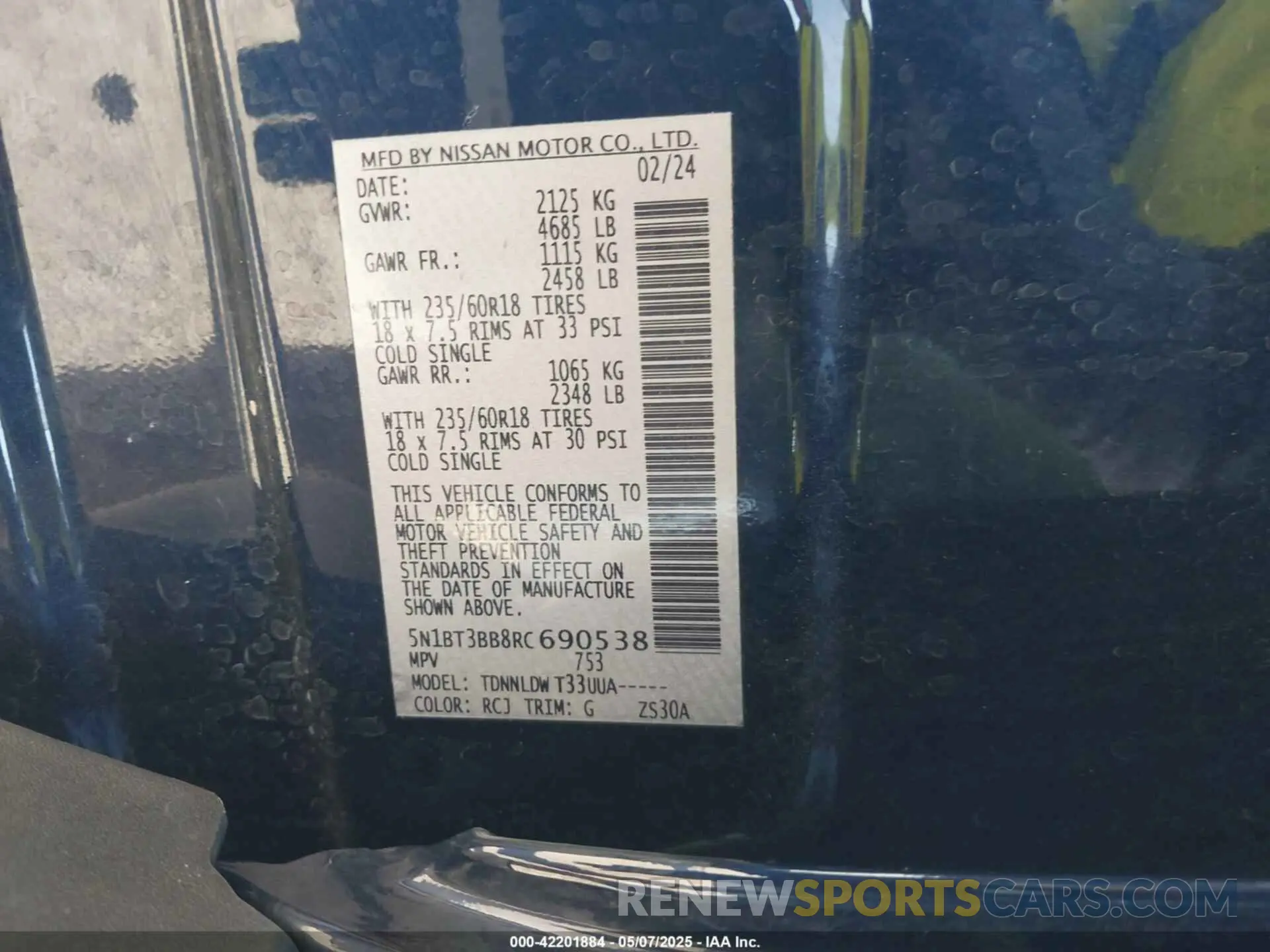 9 Photograph of a damaged car 5N1BT3BB8RC690538 NISSAN ROGUE 2024