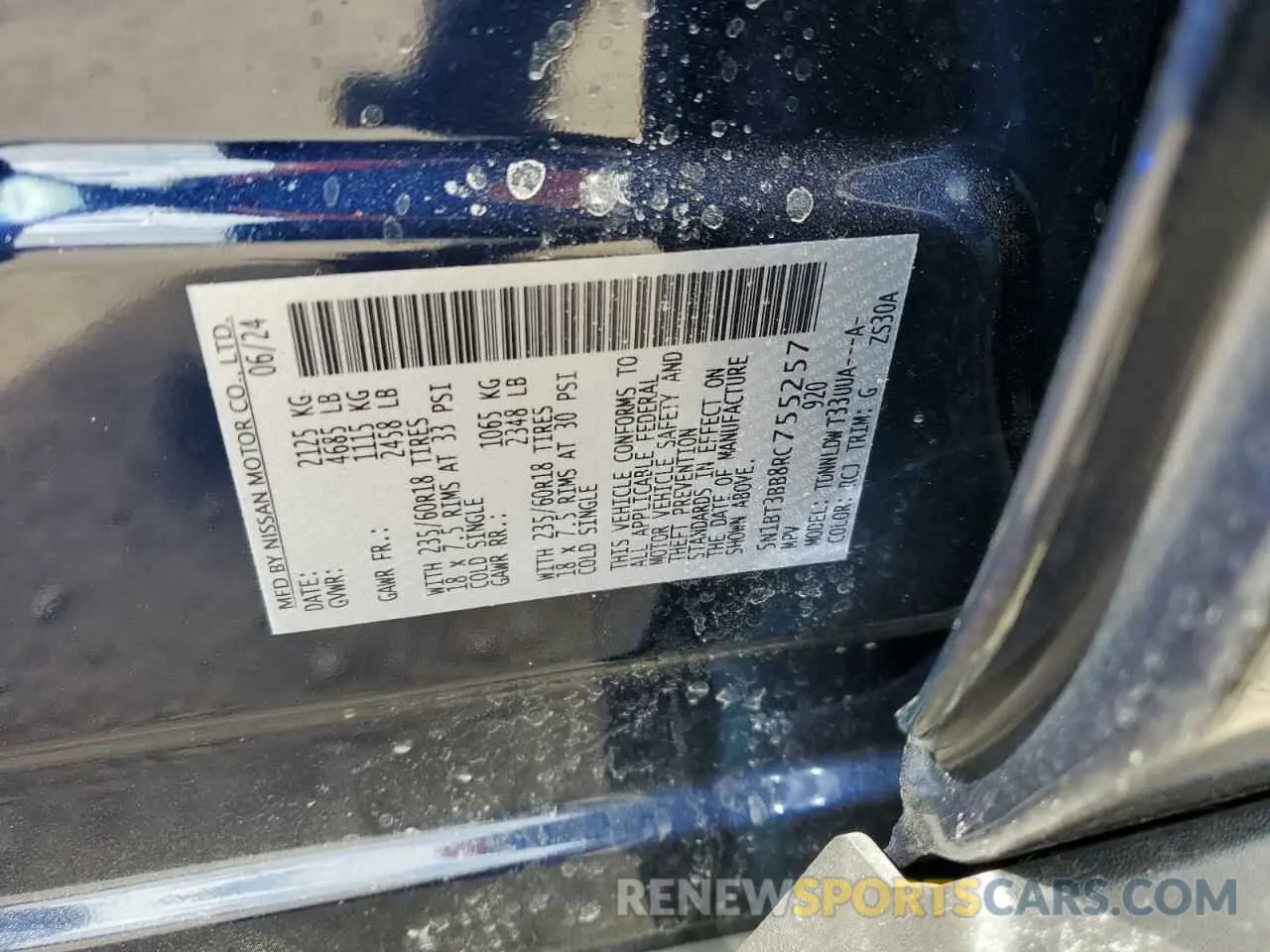 13 Photograph of a damaged car 5N1BT3BB8RC755257 NISSAN ROGUE 2024