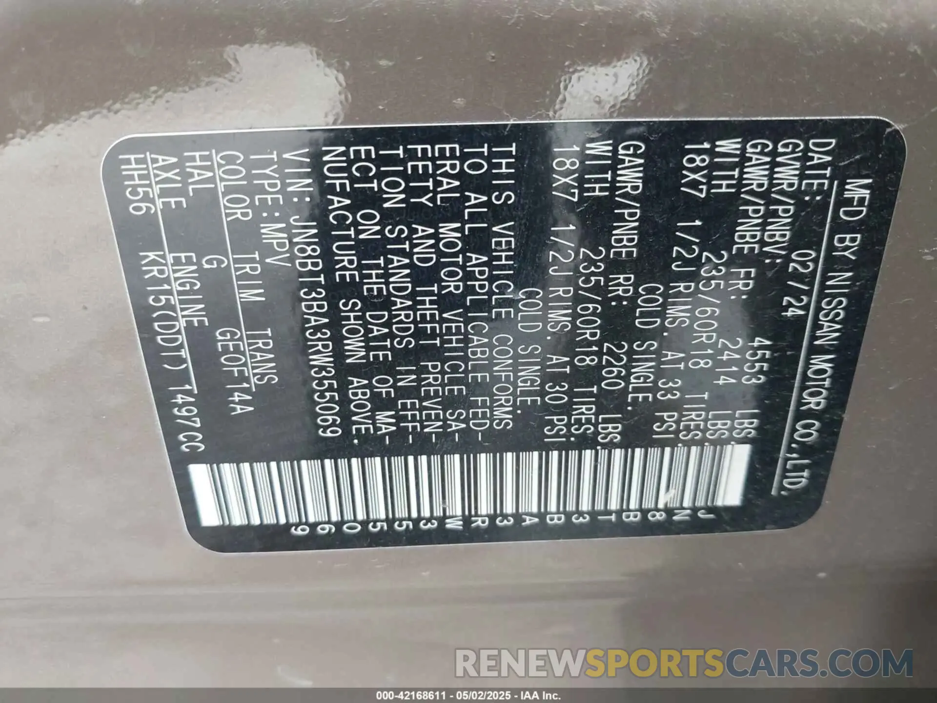 9 Photograph of a damaged car JN8BT3BA3RW355069 NISSAN ROGUE 2024