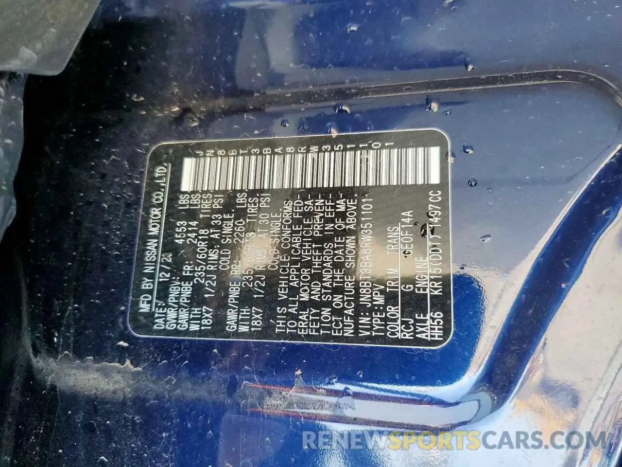 13 Photograph of a damaged car JN8BT3BA8RW351101 NISSAN ROGUE 2024