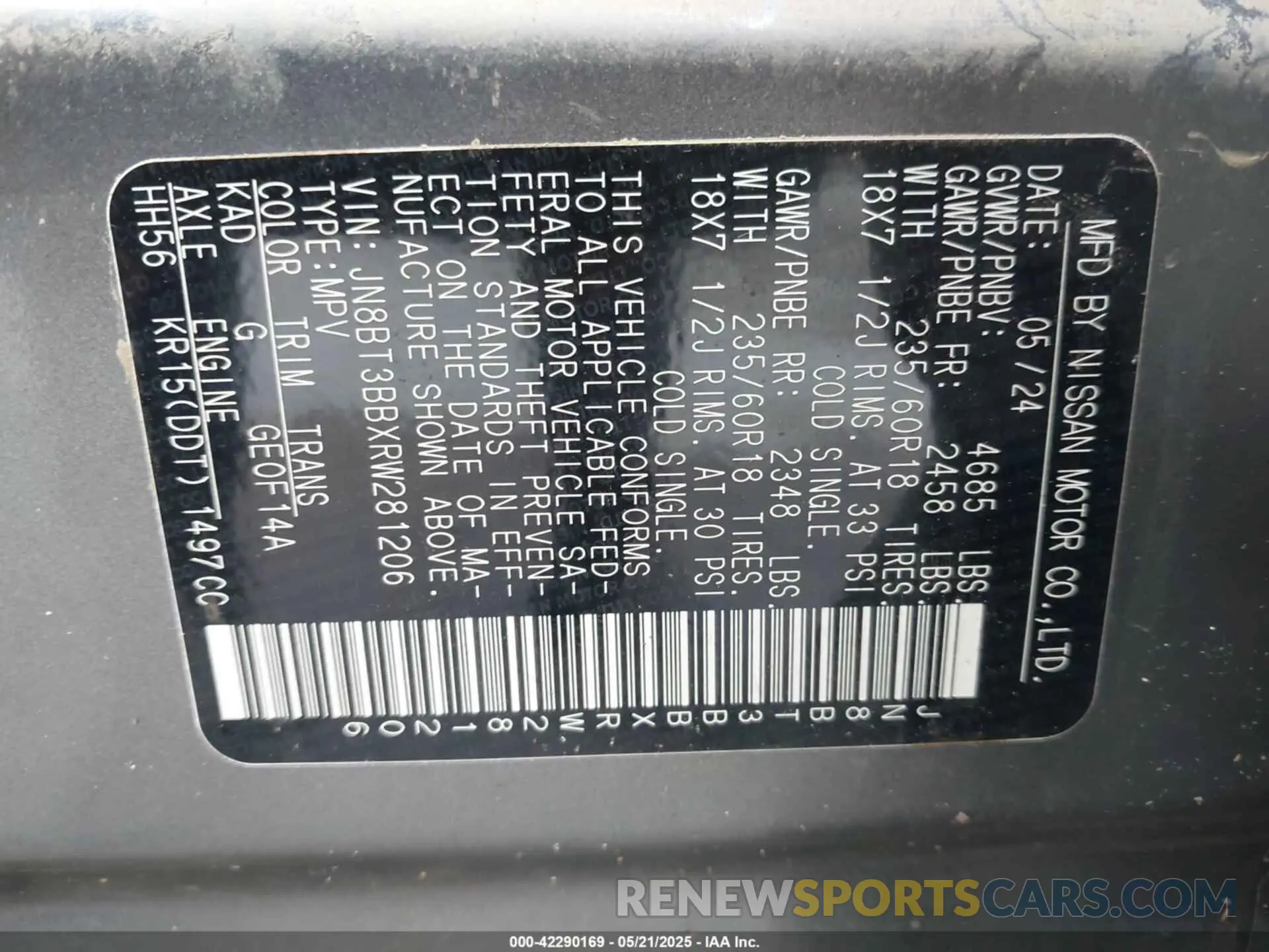 9 Photograph of a damaged car JN8BT3BBXRW281206 NISSAN ROGUE 2024