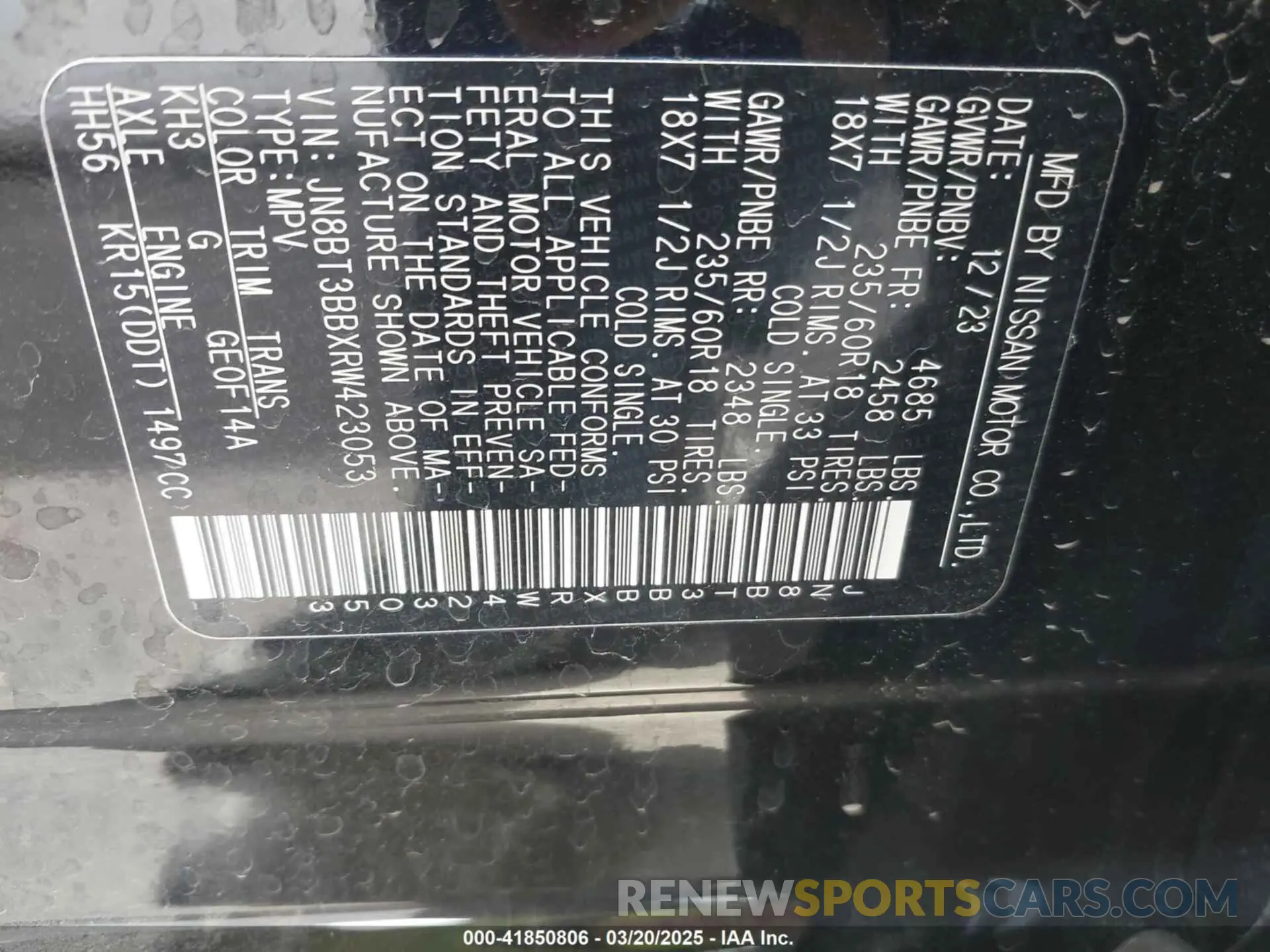 9 Photograph of a damaged car JN8BT3BBXRW423053 NISSAN ROGUE 2024