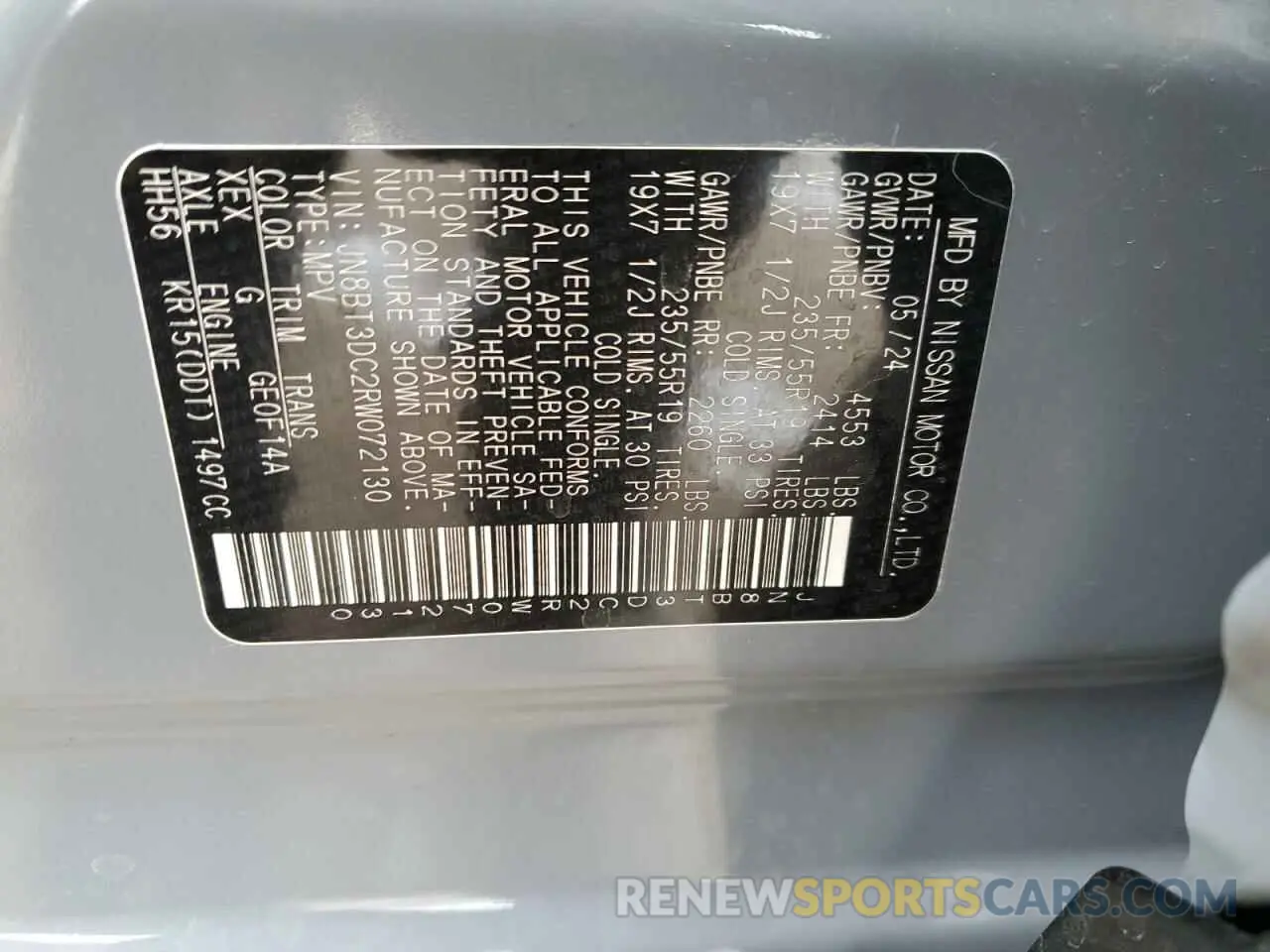 13 Photograph of a damaged car JN8BT3DC2RW072130 NISSAN ROGUE 2024