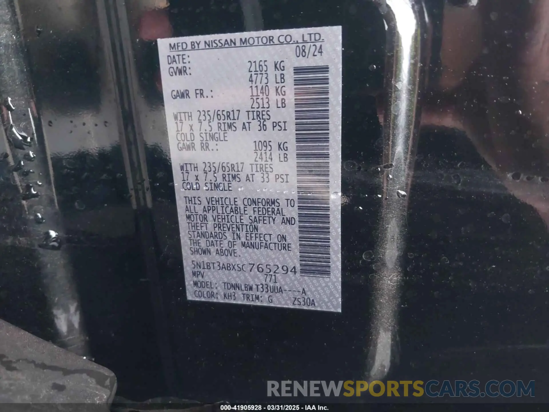 9 Photograph of a damaged car 5N1BT3ABXSC765294 NISSAN ROGUE 2025