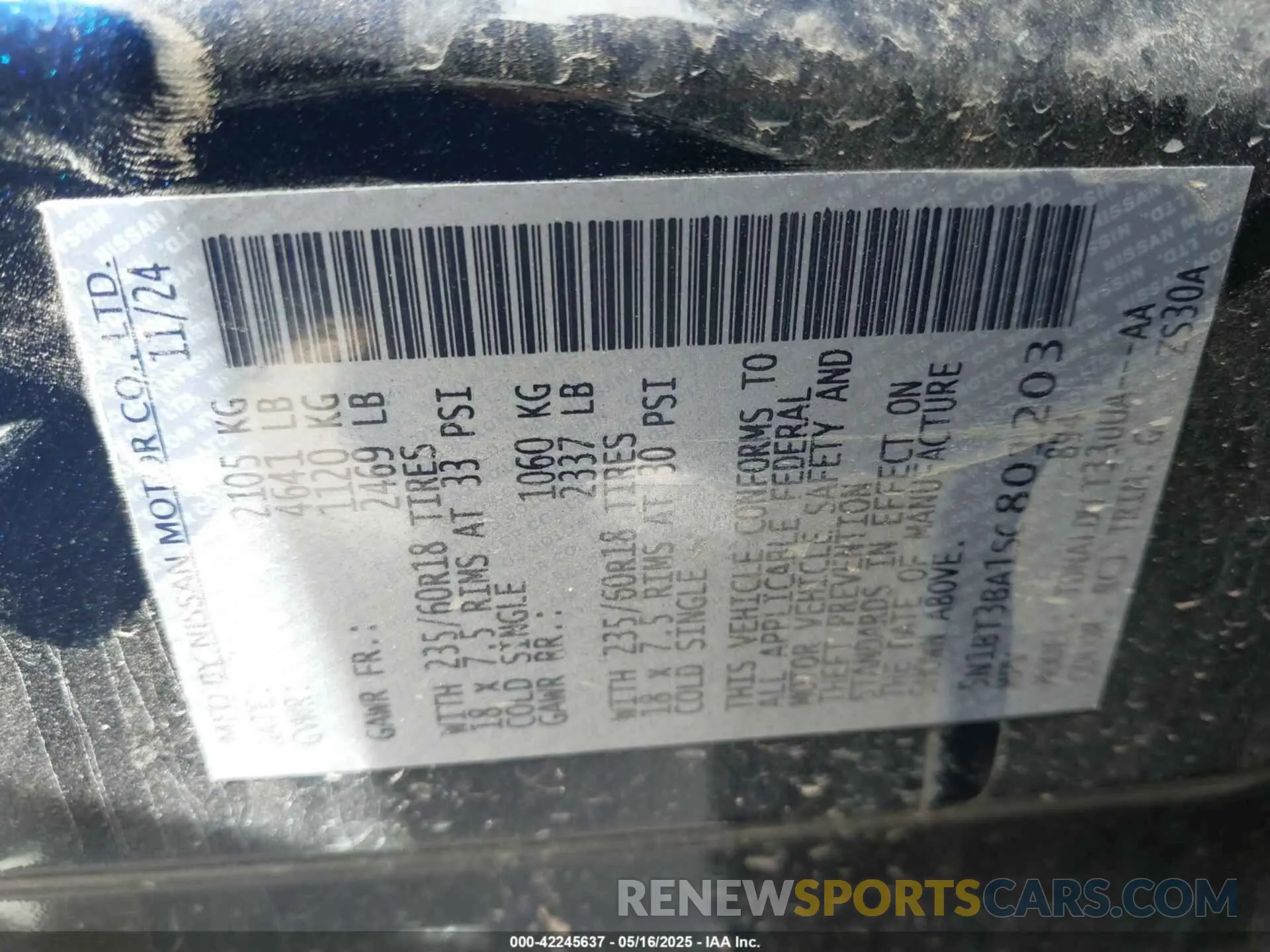 9 Photograph of a damaged car 5N1BT3BA1SC801203 NISSAN ROGUE 2025