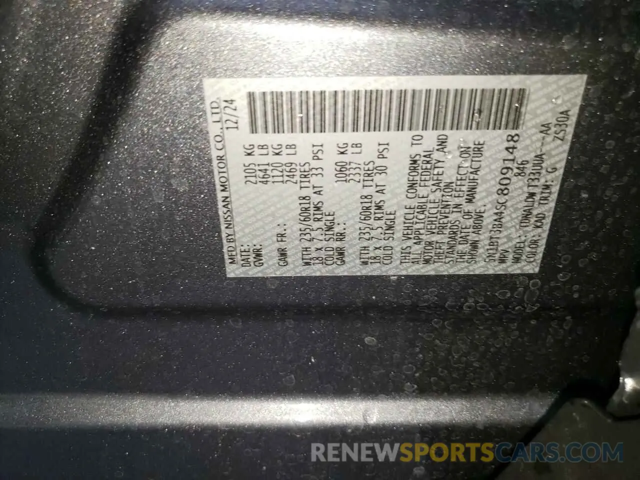 13 Photograph of a damaged car 5N1BT3BA4SC809148 NISSAN ROGUE 2025