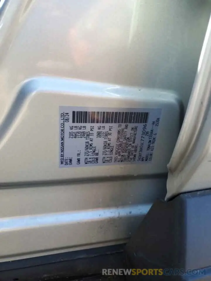 13 Photograph of a damaged car 5N1BT3BA5SC773096 NISSAN ROGUE 2025