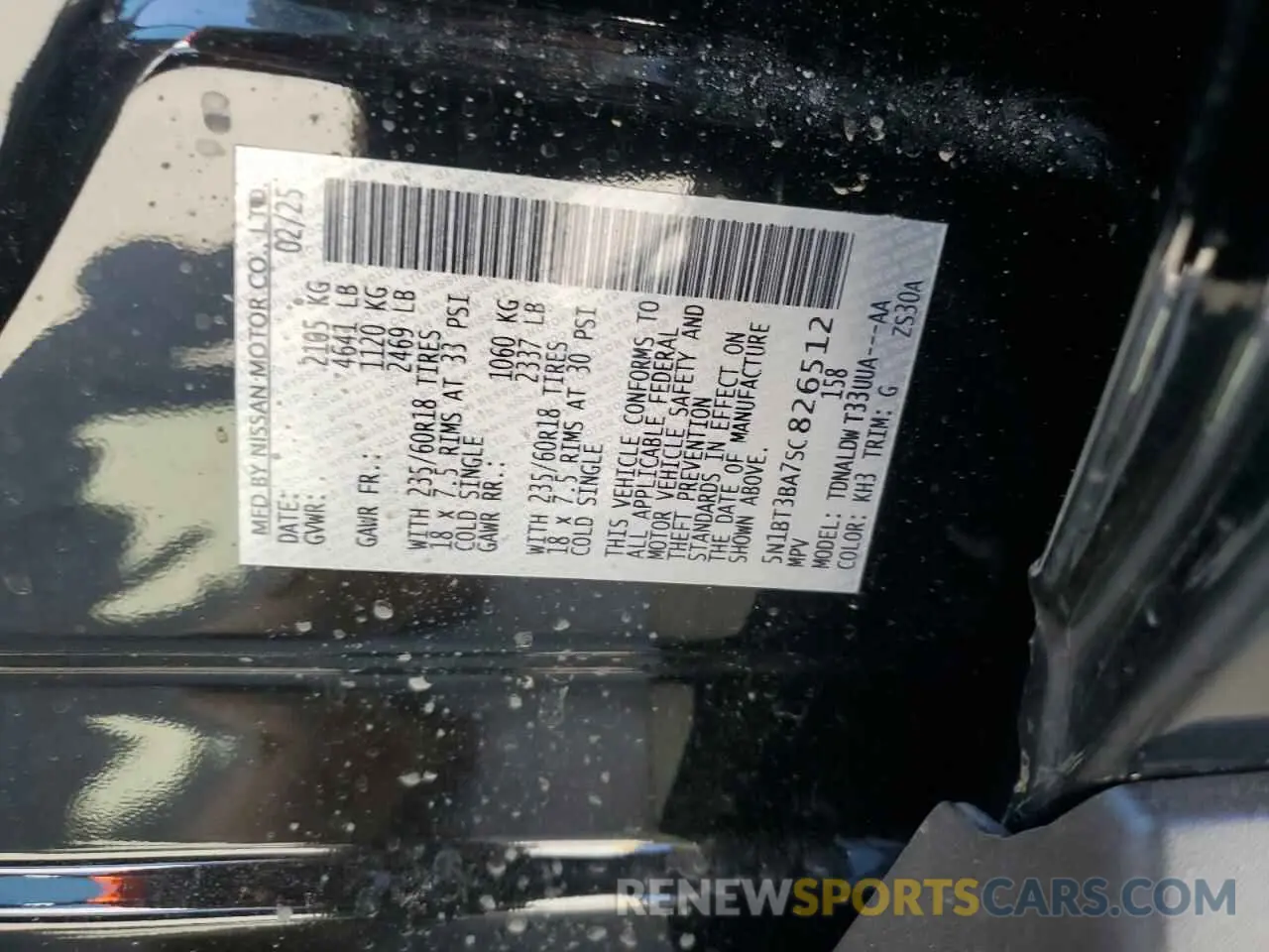 13 Photograph of a damaged car 5N1BT3BA7SC826512 NISSAN ROGUE 2025