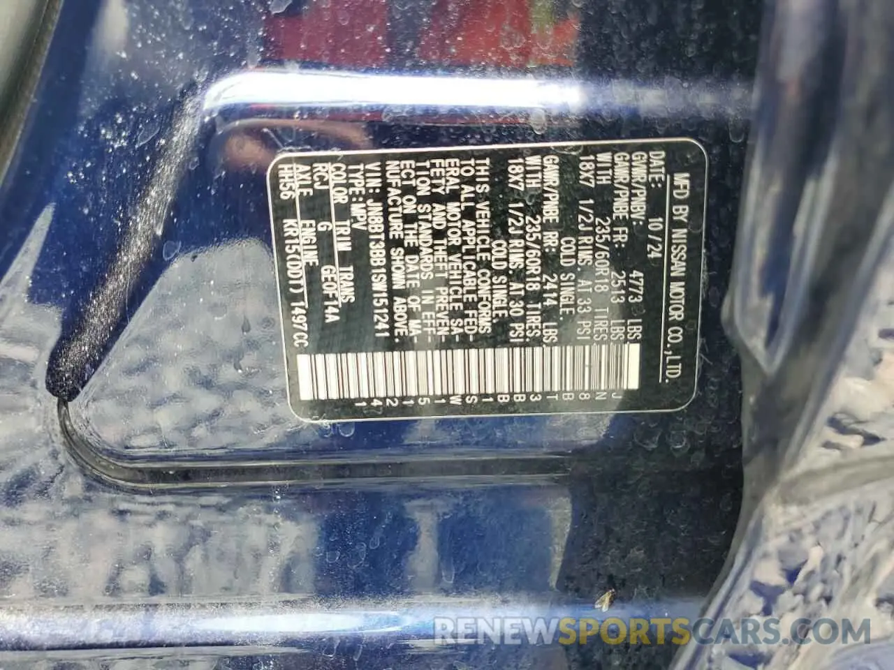 13 Photograph of a damaged car JN8BT3BB1SW151241 NISSAN ROGUE 2025