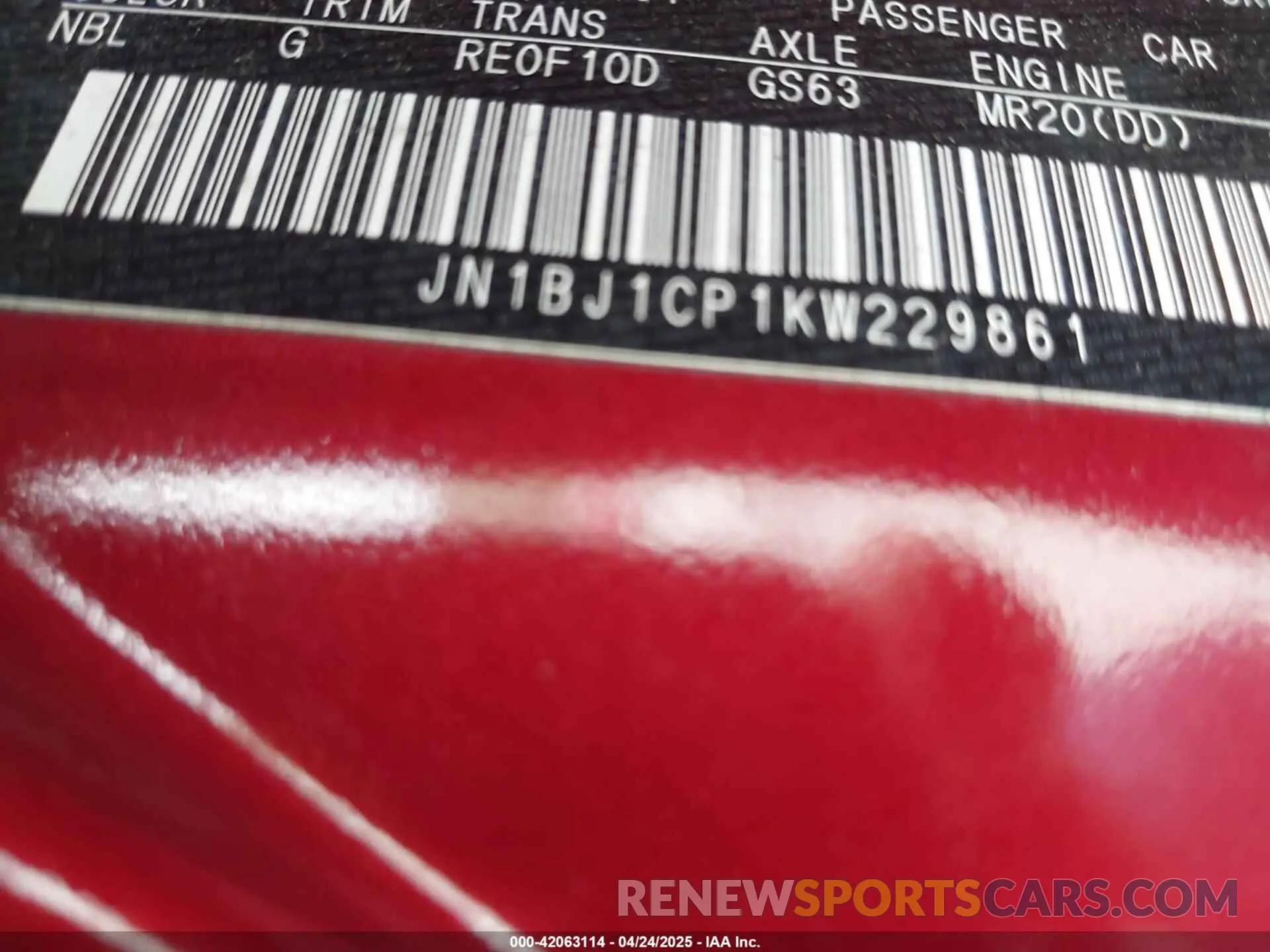 9 Photograph of a damaged car JN1BJ1CP1KW229861 NISSAN ROGUE SPORT 2019