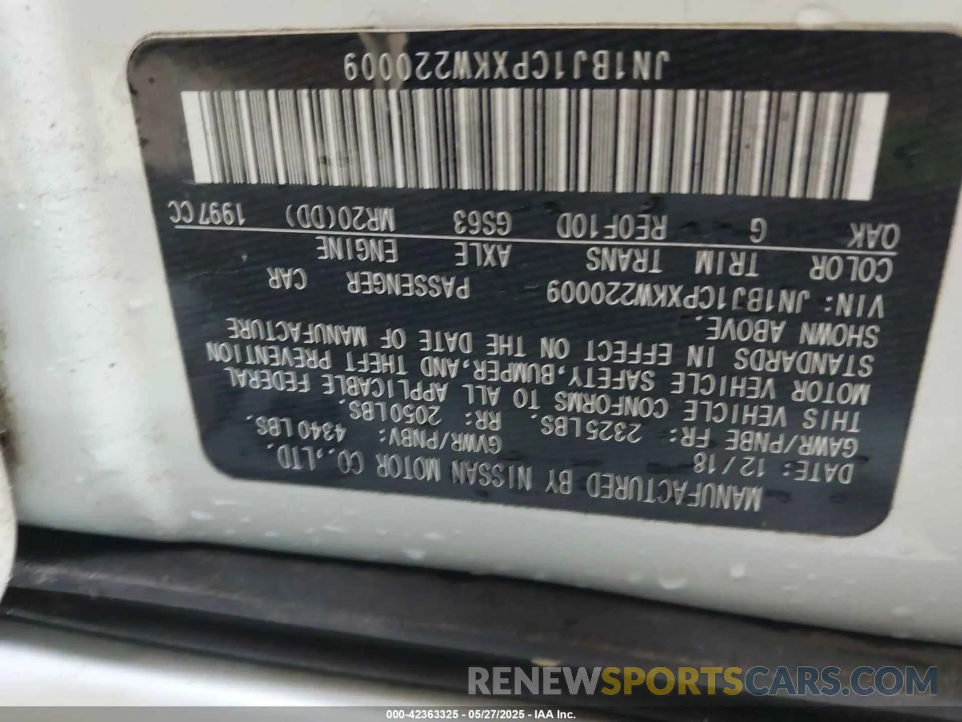 9 Photograph of a damaged car JN1BJ1CPXKW220009 NISSAN ROGUE SPORT 2019