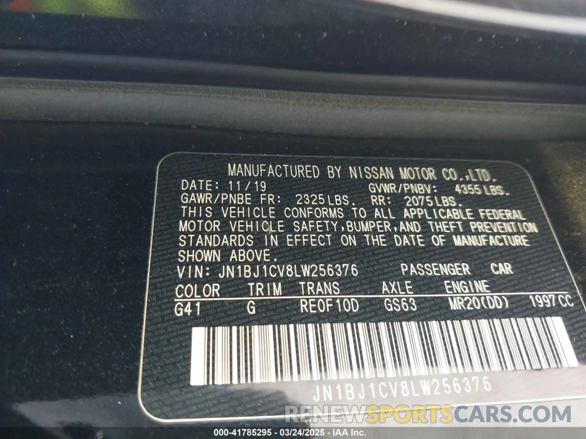 9 Photograph of a damaged car JN1BJ1CV8LW256376 NISSAN ROGUE SPORT 2020