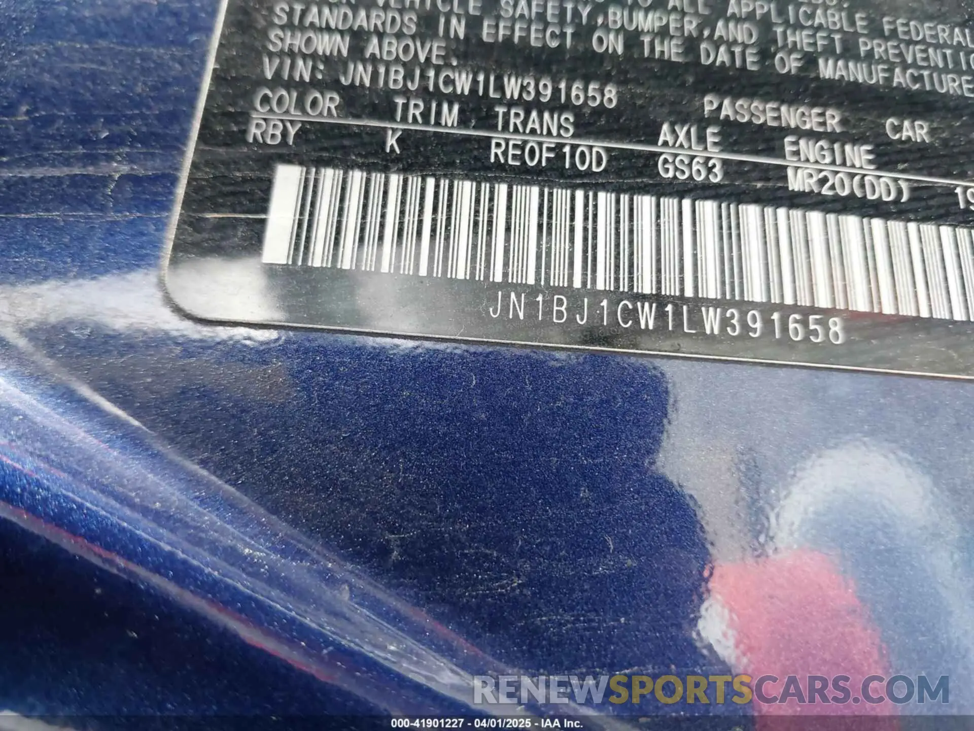9 Photograph of a damaged car JN1BJ1CW1LW391658 NISSAN ROGUE SPORT 2020