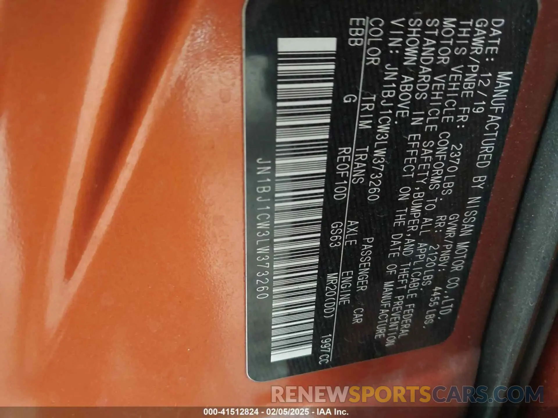 9 Photograph of a damaged car JN1BJ1CW3LW373260 NISSAN ROGUE SPORT 2020