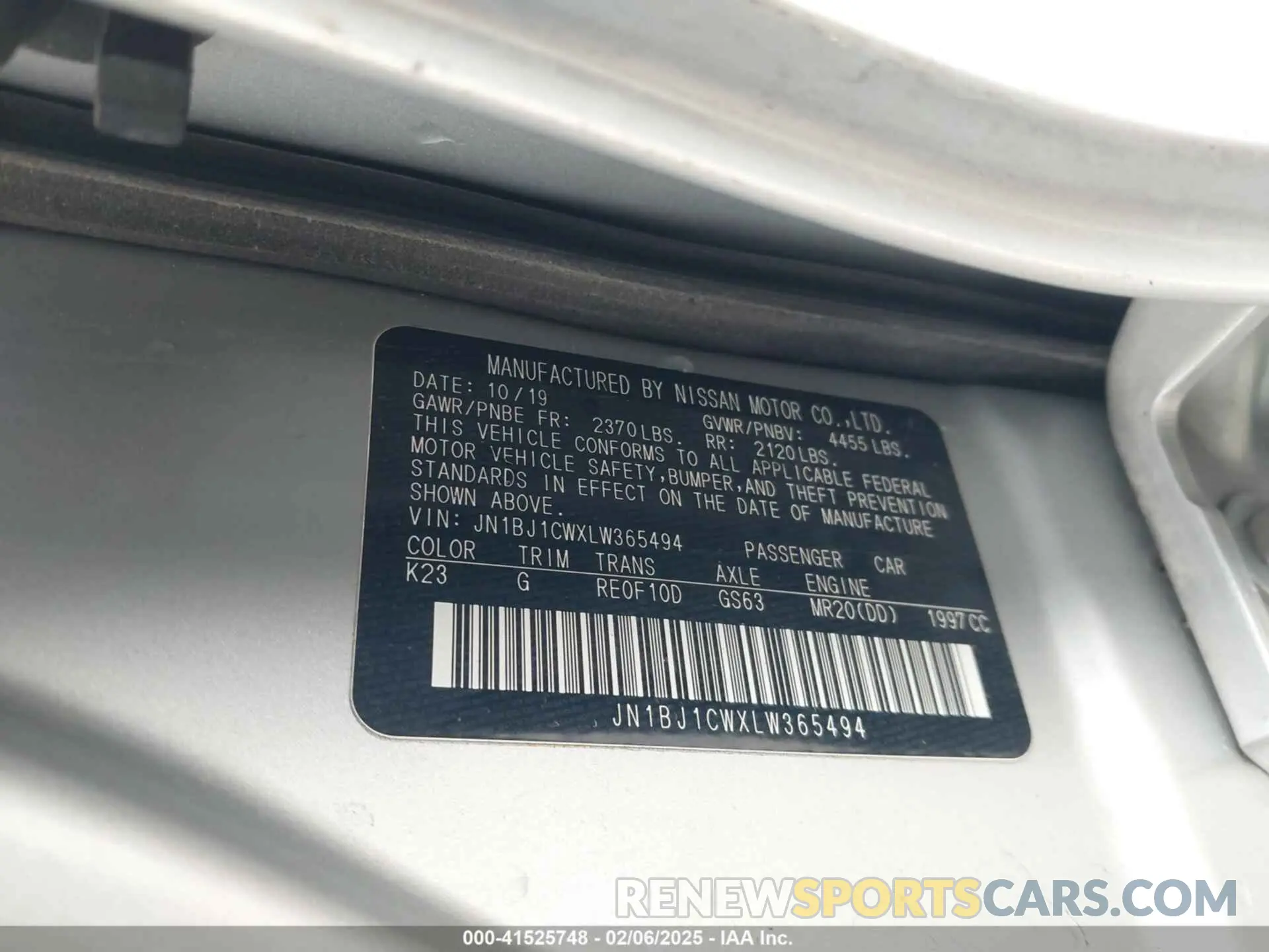 9 Photograph of a damaged car JN1BJ1CWXLW365494 NISSAN ROGUE SPORT 2020