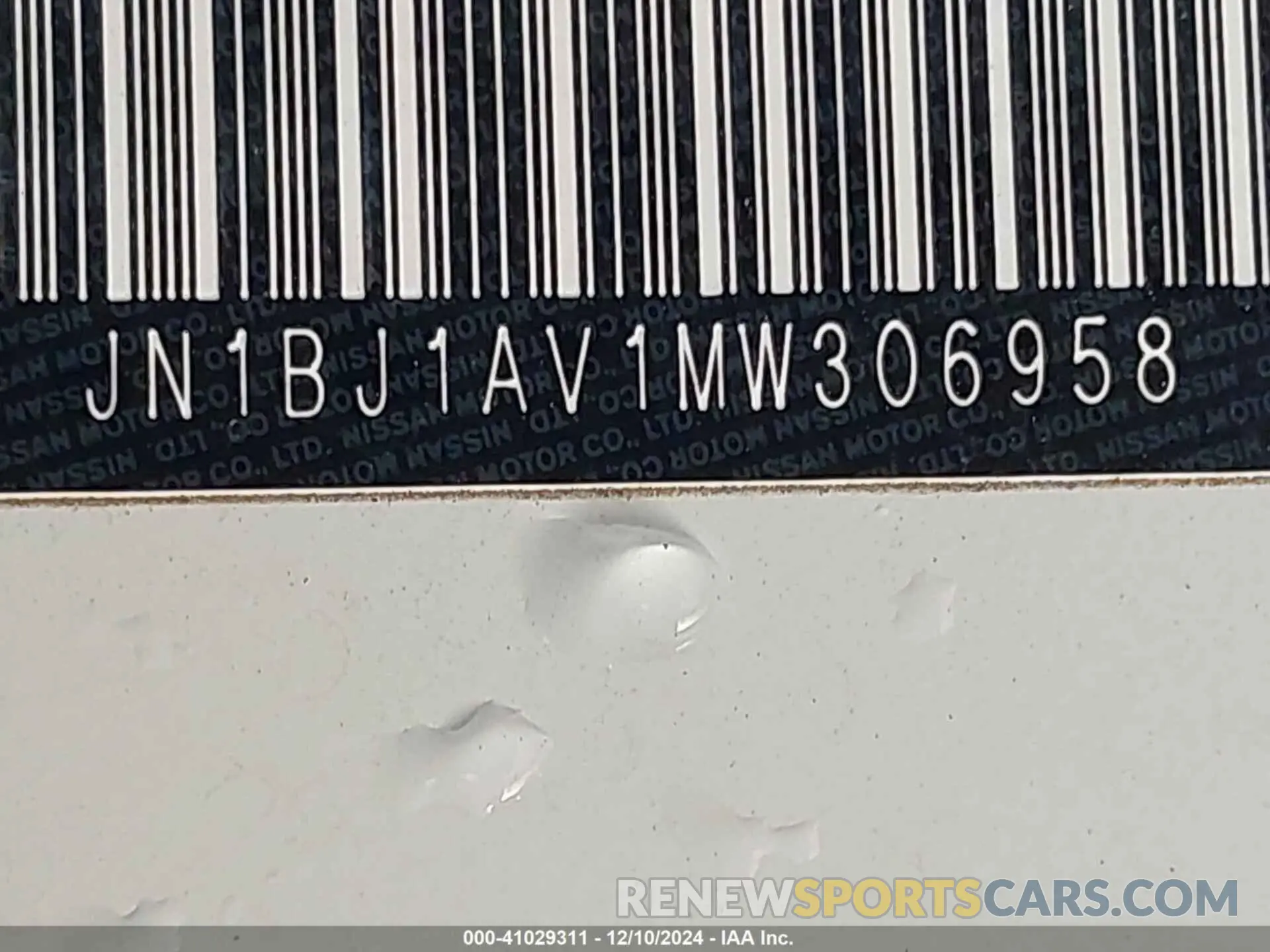 9 Photograph of a damaged car JN1BJ1AV1MW306958 NISSAN ROGUE SPORT 2021