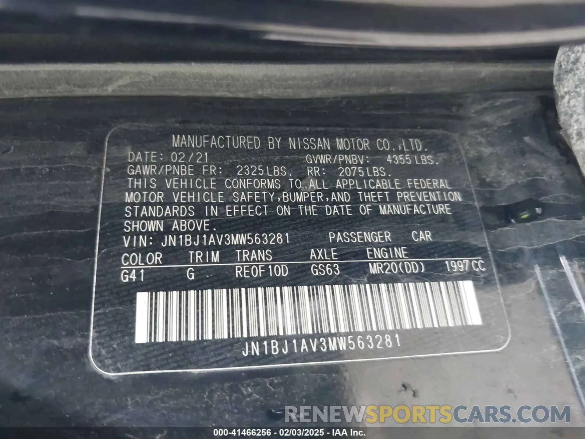 9 Photograph of a damaged car JN1BJ1AV3MW563281 NISSAN ROGUE SPORT 2021