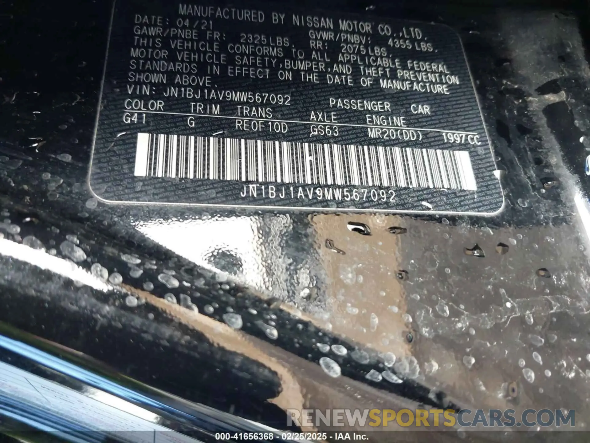 9 Photograph of a damaged car JN1BJ1AV9MW567092 NISSAN ROGUE SPORT 2021