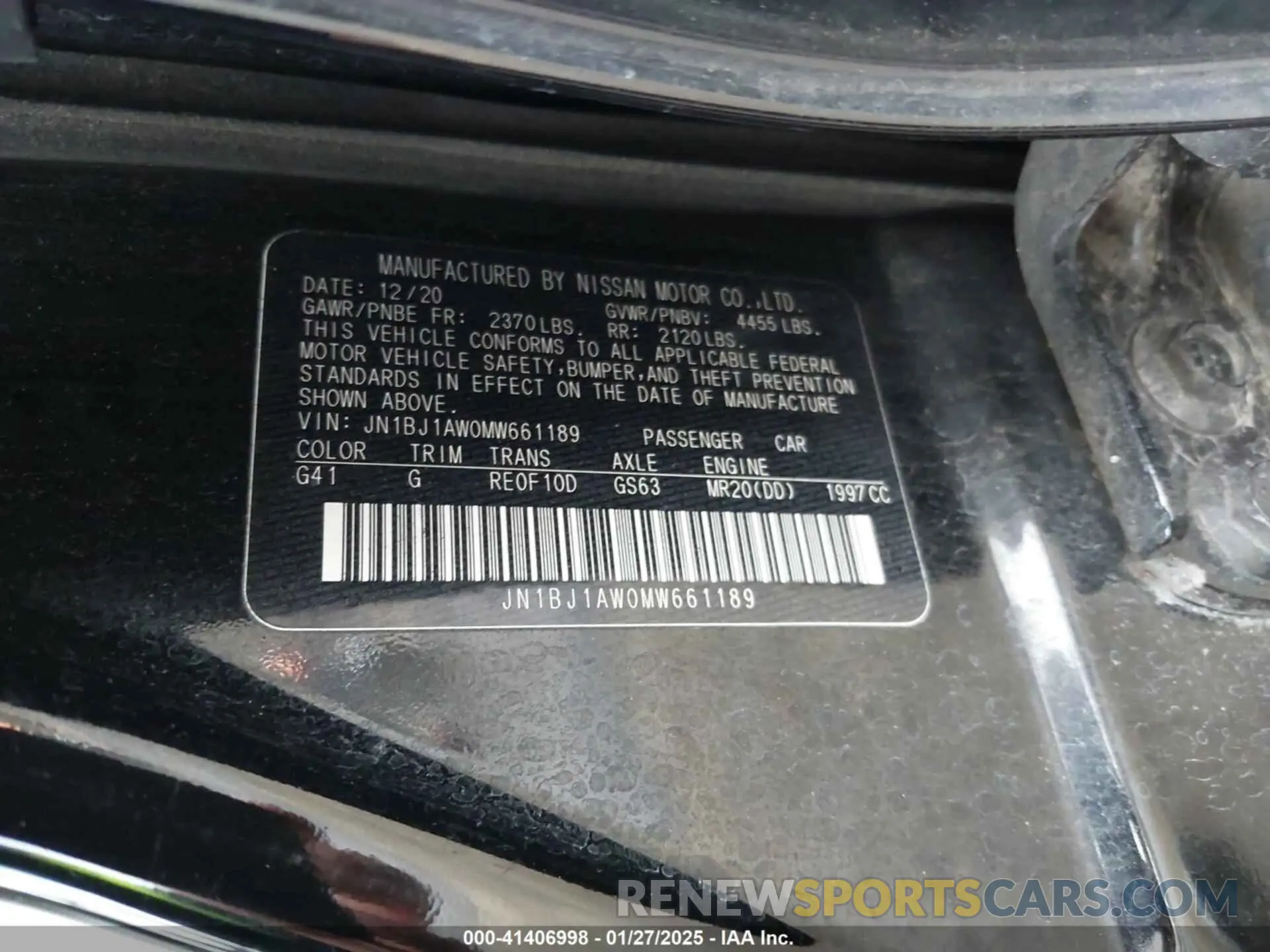 9 Photograph of a damaged car JN1BJ1AW0MW661189 NISSAN ROGUE SPORT 2021