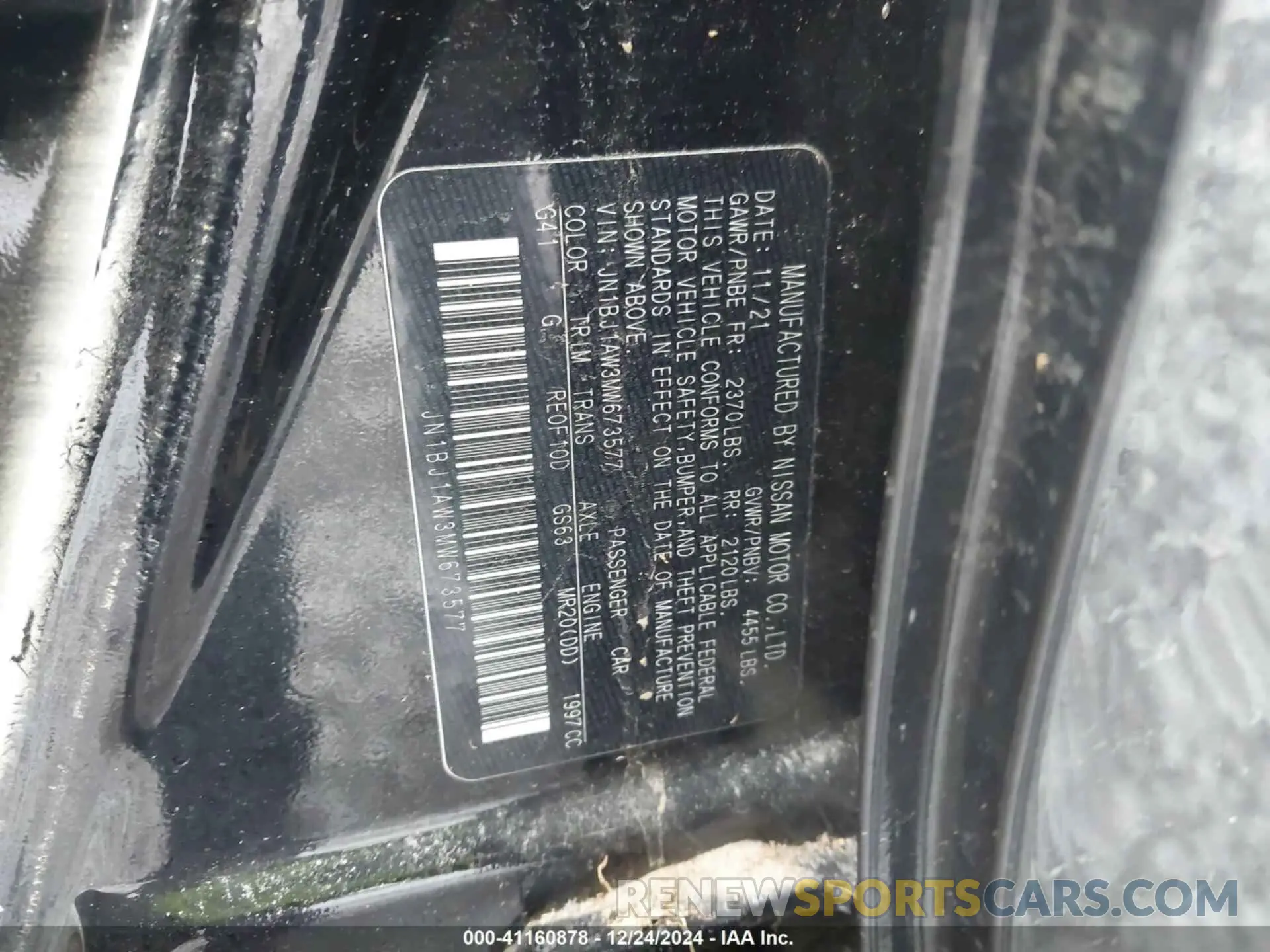 9 Photograph of a damaged car JN1BJ1AW3MW673577 NISSAN ROGUE SPORT 2021