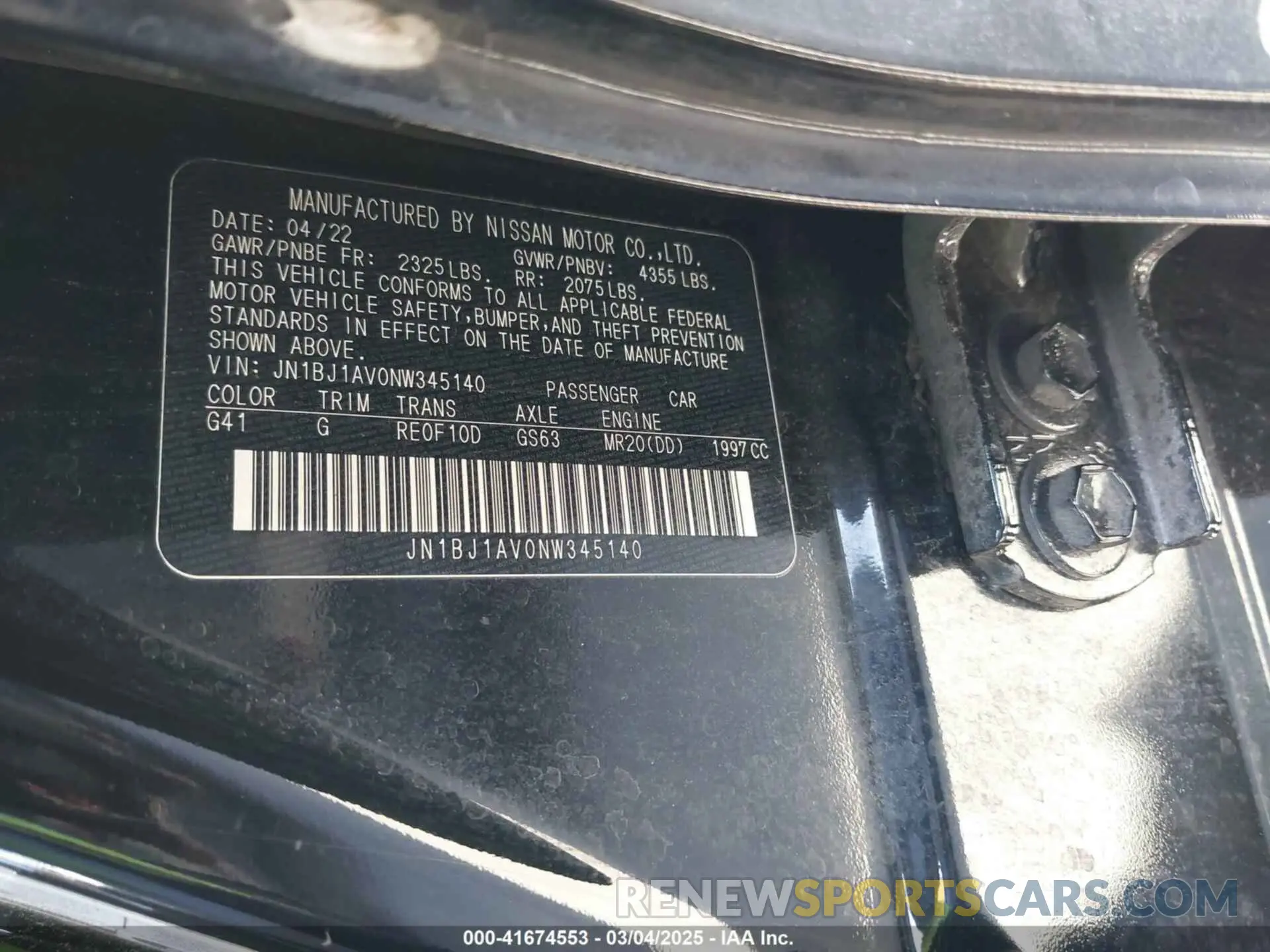 9 Photograph of a damaged car JN1BJ1AV0NW345140 NISSAN ROGUE SPORT 2022